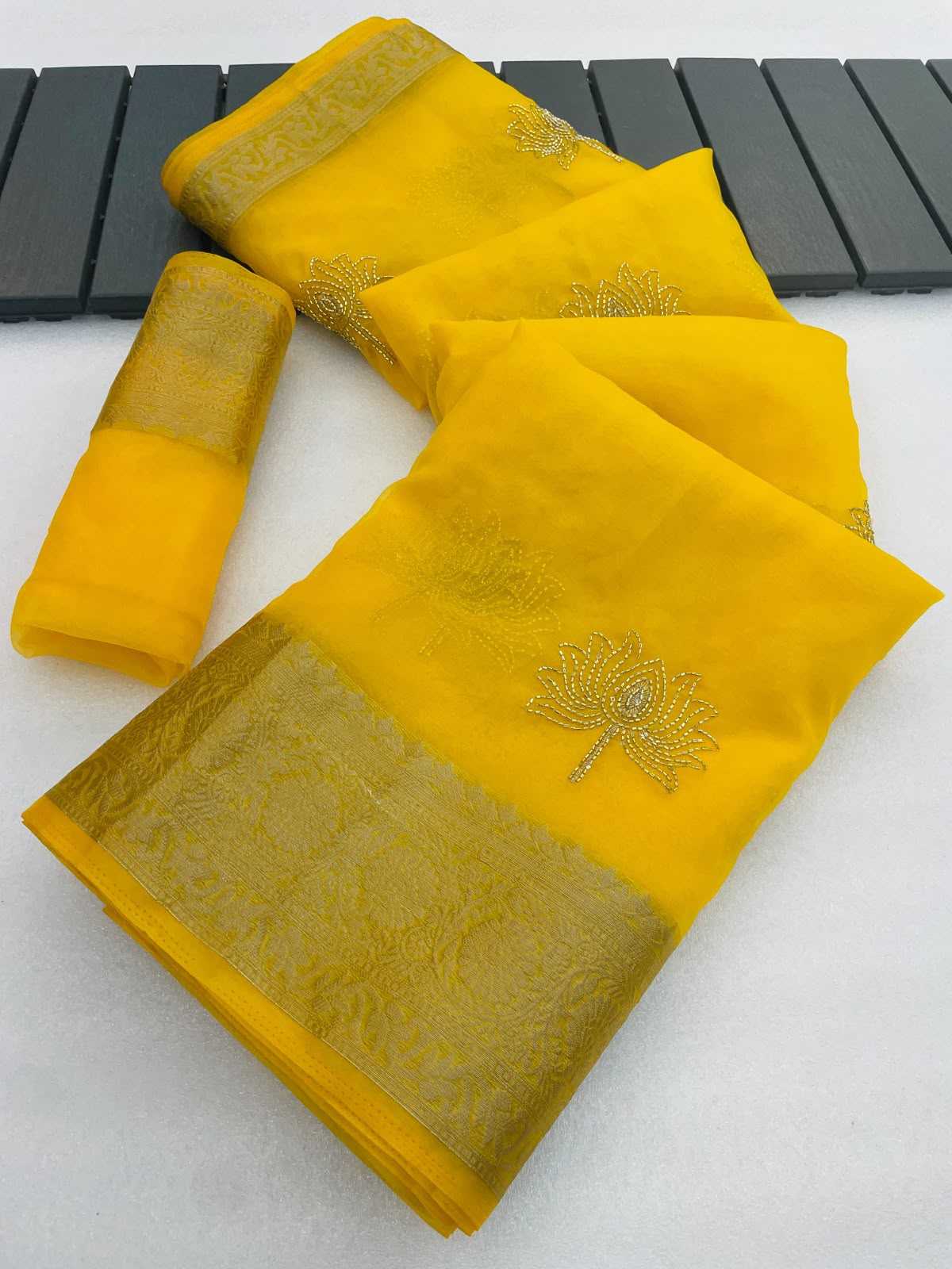 Val Kamal Organza Silk Designer Saree