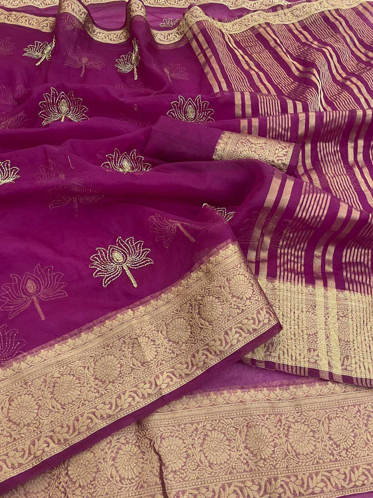 Val Kamal Organza Silk Designer Saree