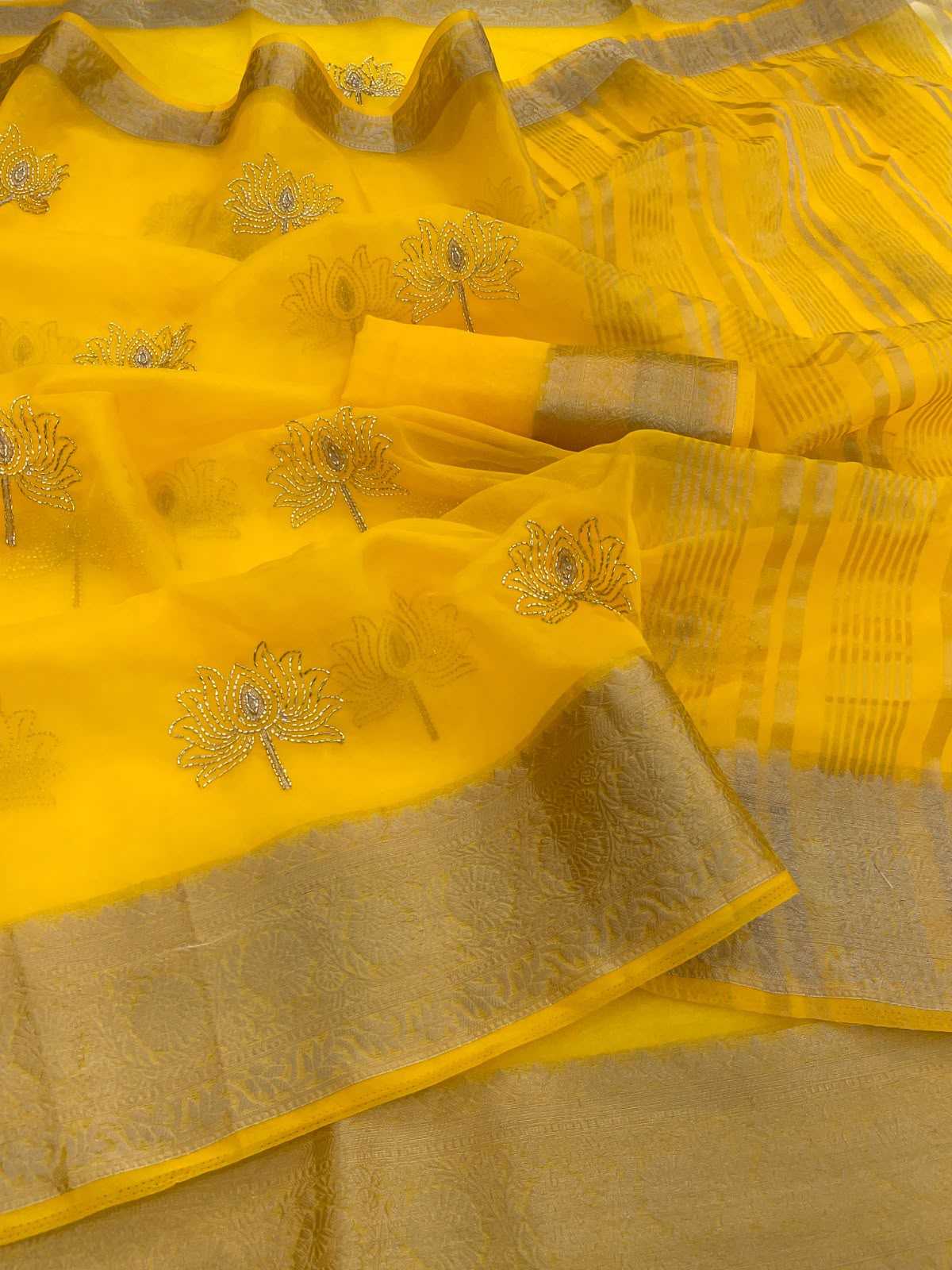 Val Kamal Organza Silk Designer Saree