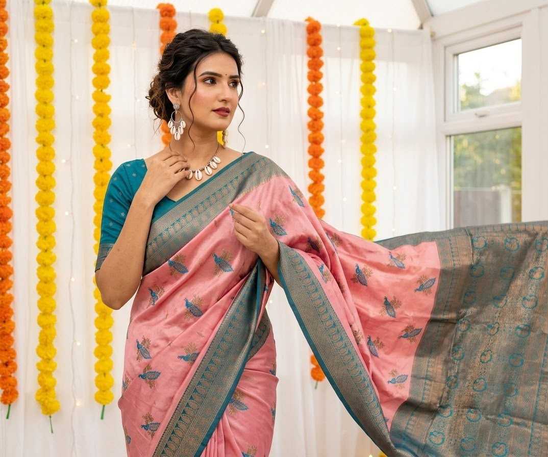 Banarasi Soft Silk Zari Border Saree