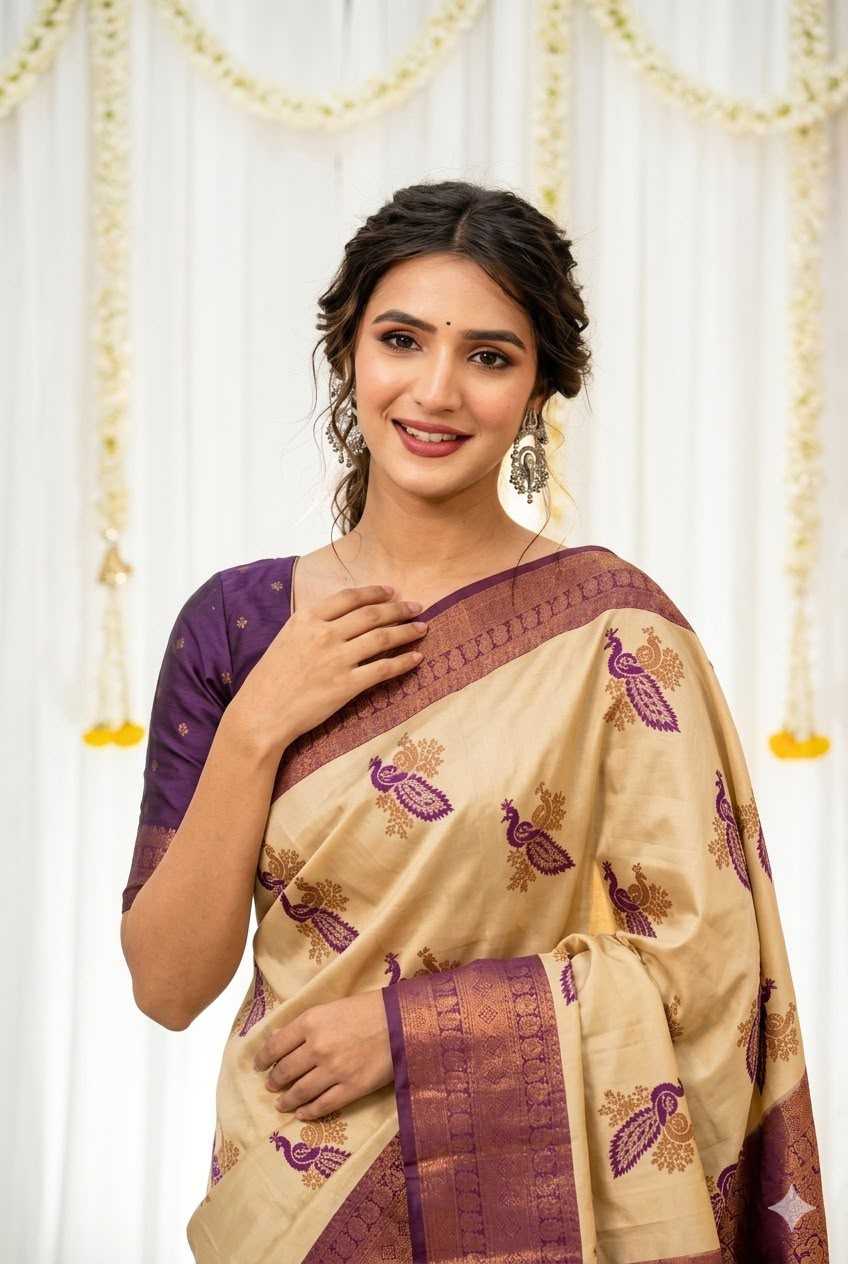 Banarasi Soft Silk Zari Border Saree