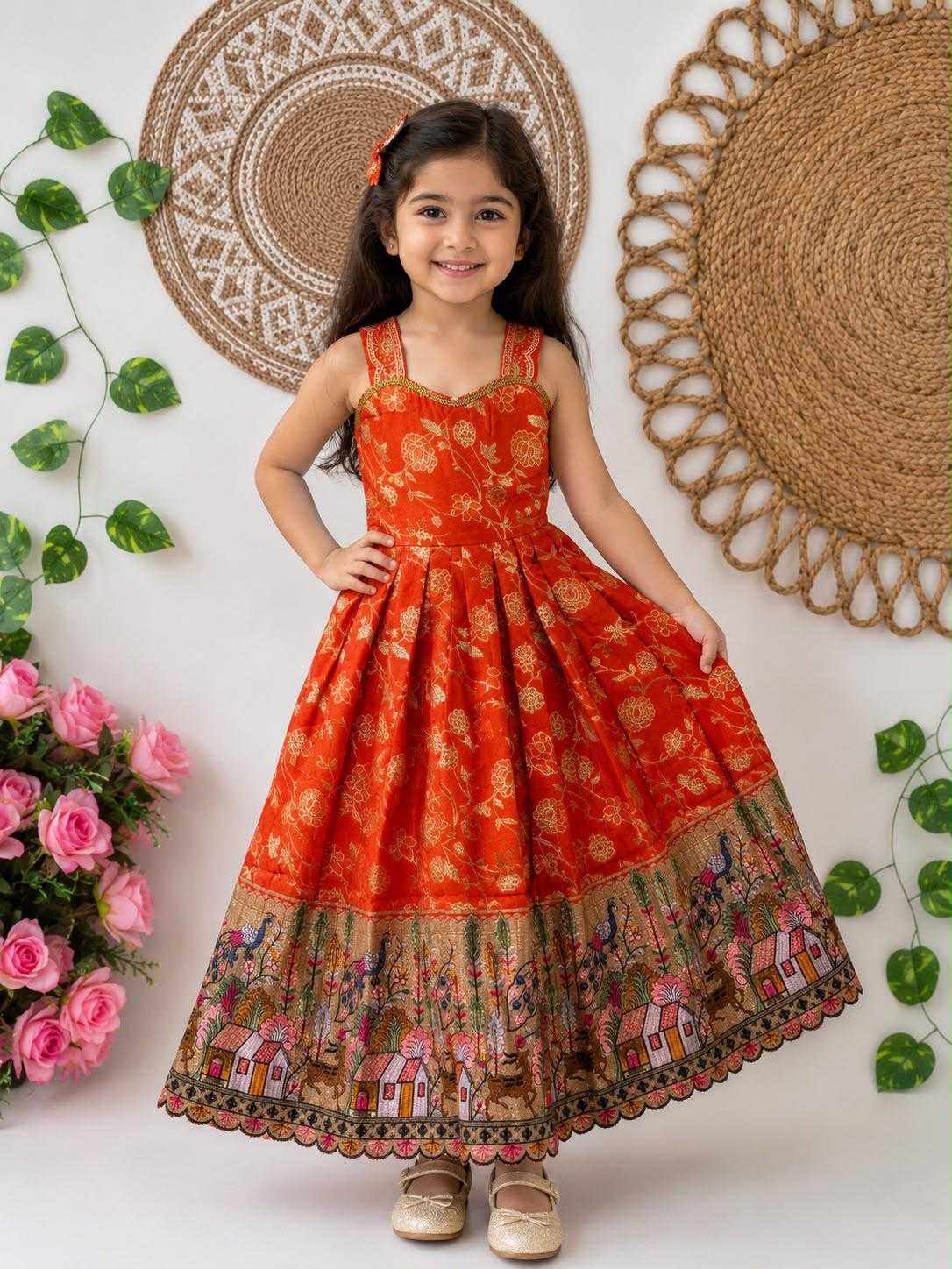 Heavy Crepe Kids Gown