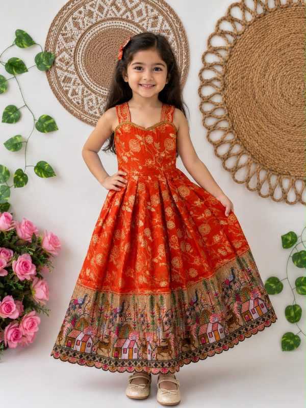 Heavy Crepe Kids Gown