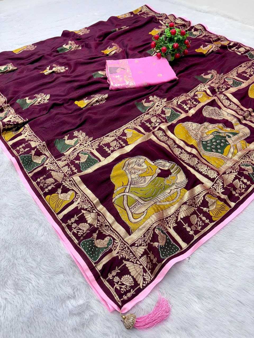 Soft Linen Jari Designer Saree
