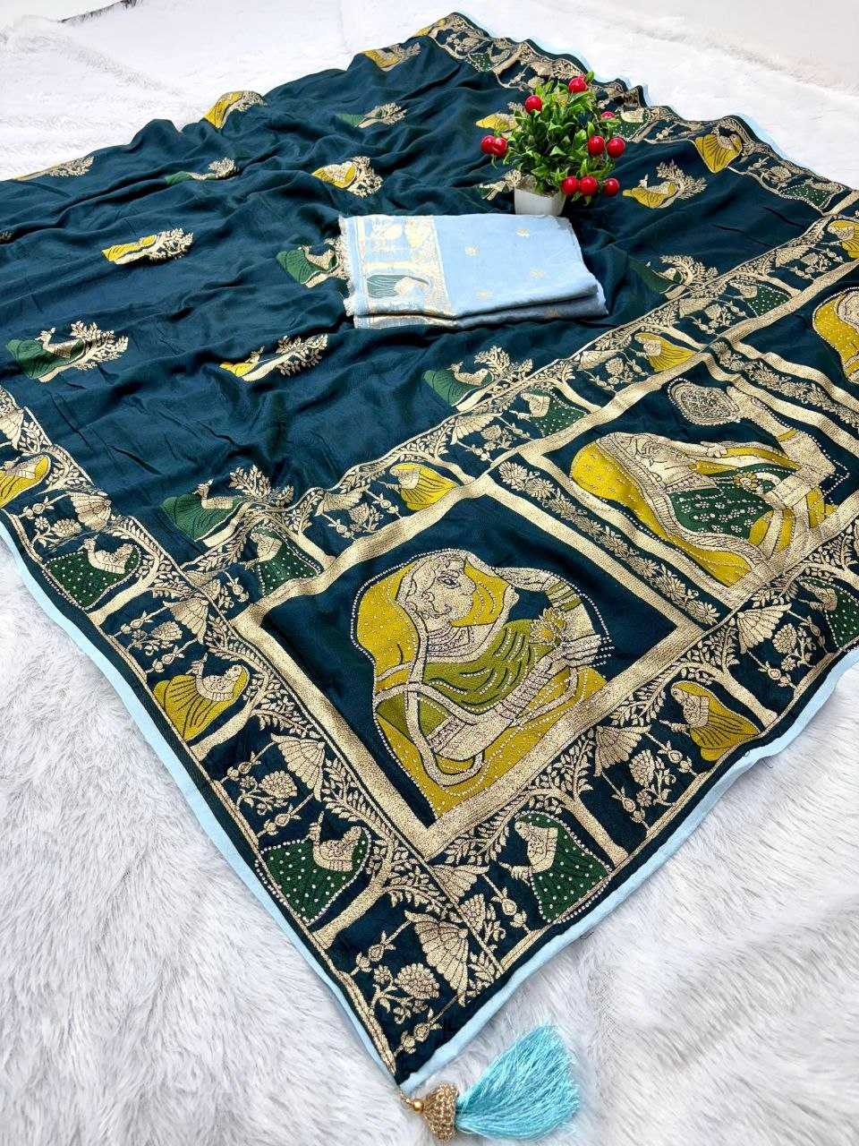 Soft Linen Jari Designer Saree