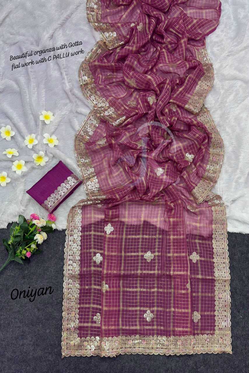 Chiffon Designer Saree in Medium Purple