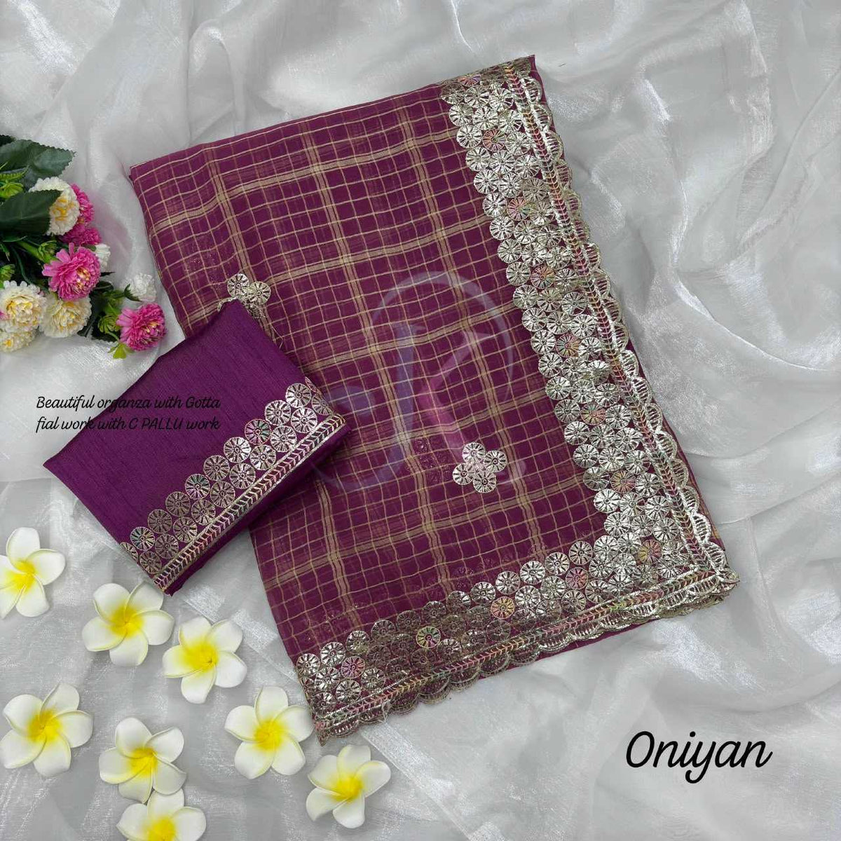 Chiffon Designer Saree in Medium Purple