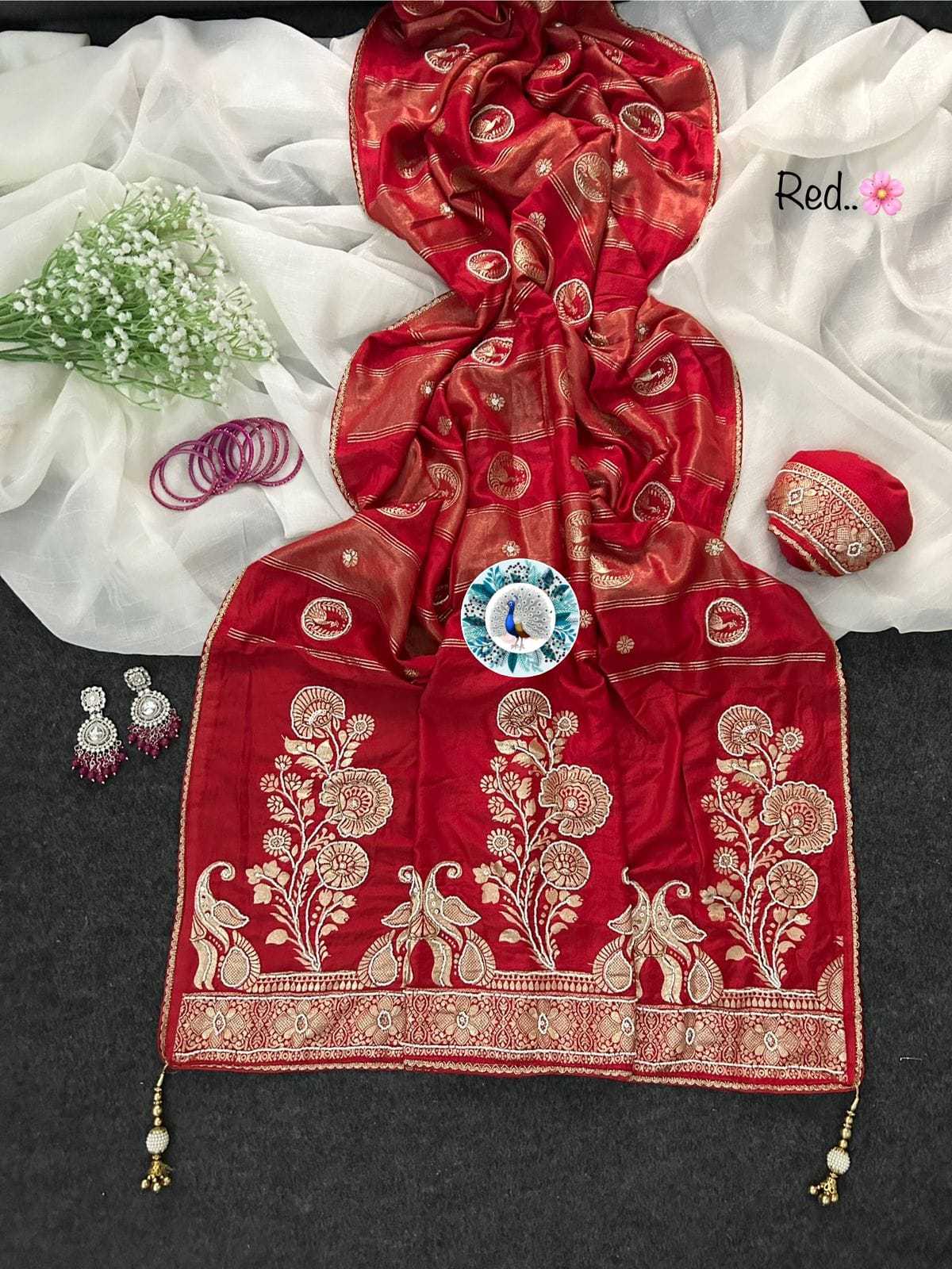 Dola Silk Saree in Dark Wine