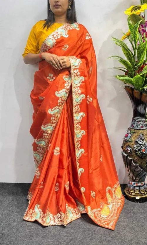 Pure Silk Traditional Saree in Violet