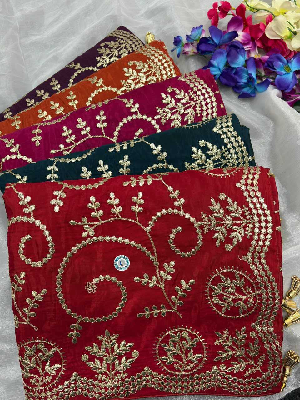 Pure Silk Traditional Saree in Orange
