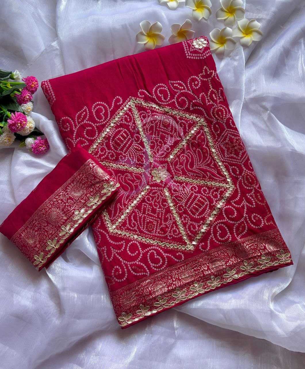 Viscose Gota Work Saree
