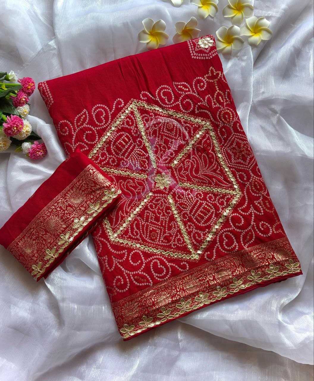 Viscose Gota Work Saree