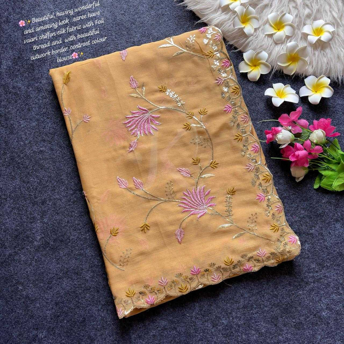 Chiffon Traditional Silk Saree