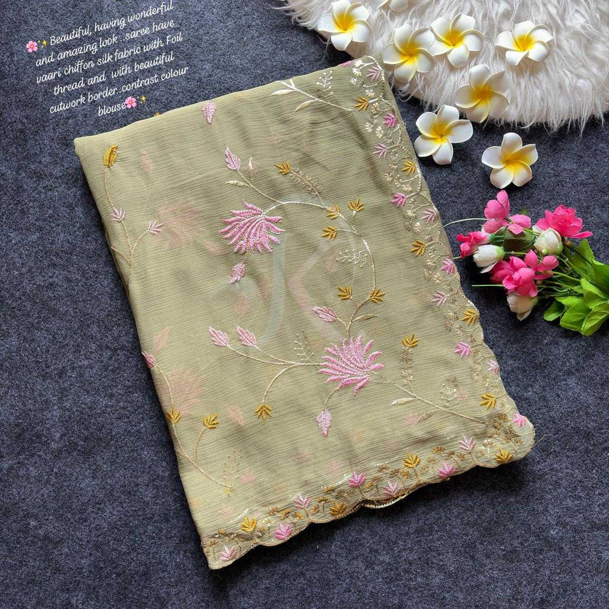 Chiffon Traditional Silk Saree