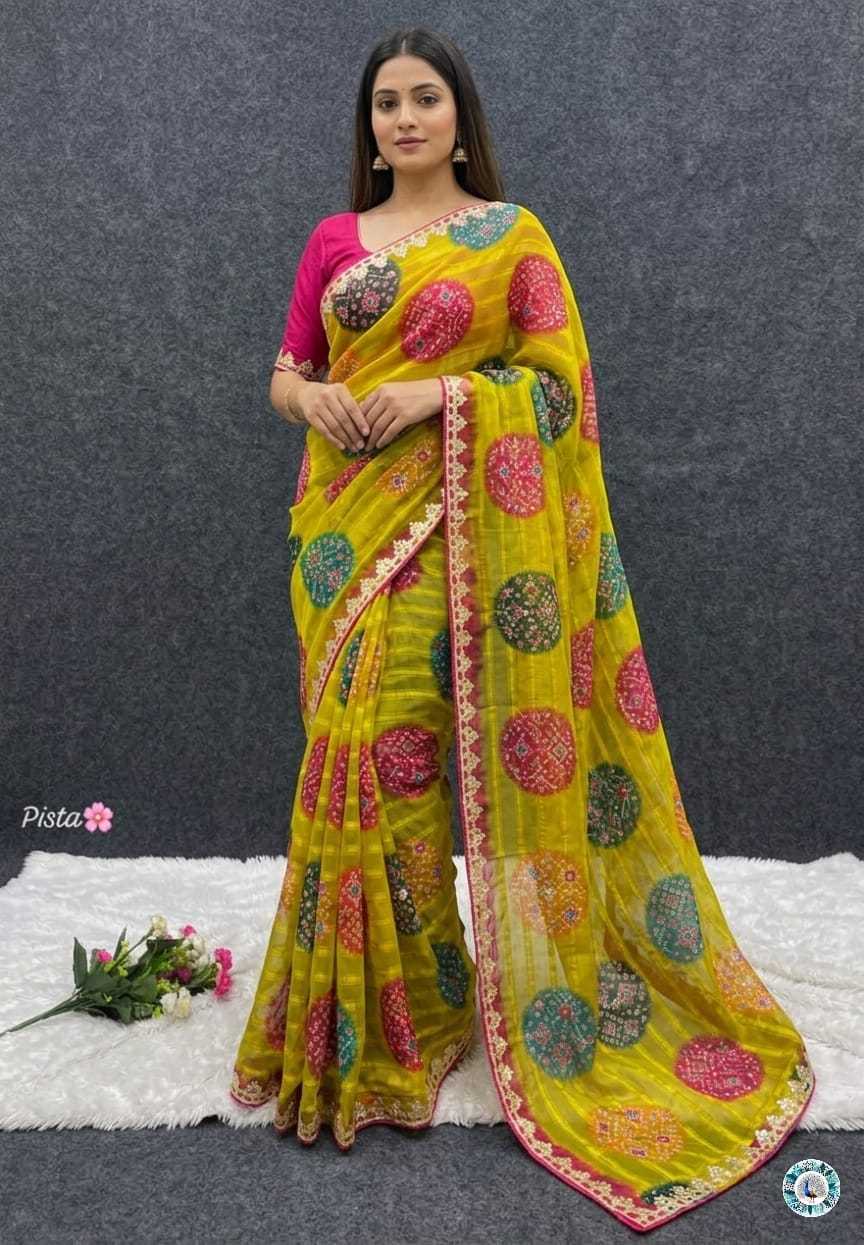 Chiffon Designer Saree in Red