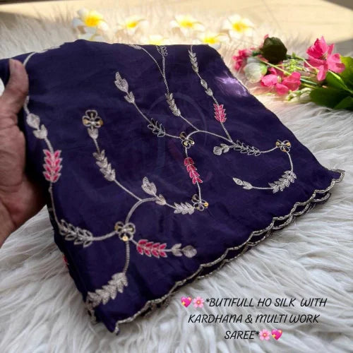 Pure Silk Traditional Saree in Rani