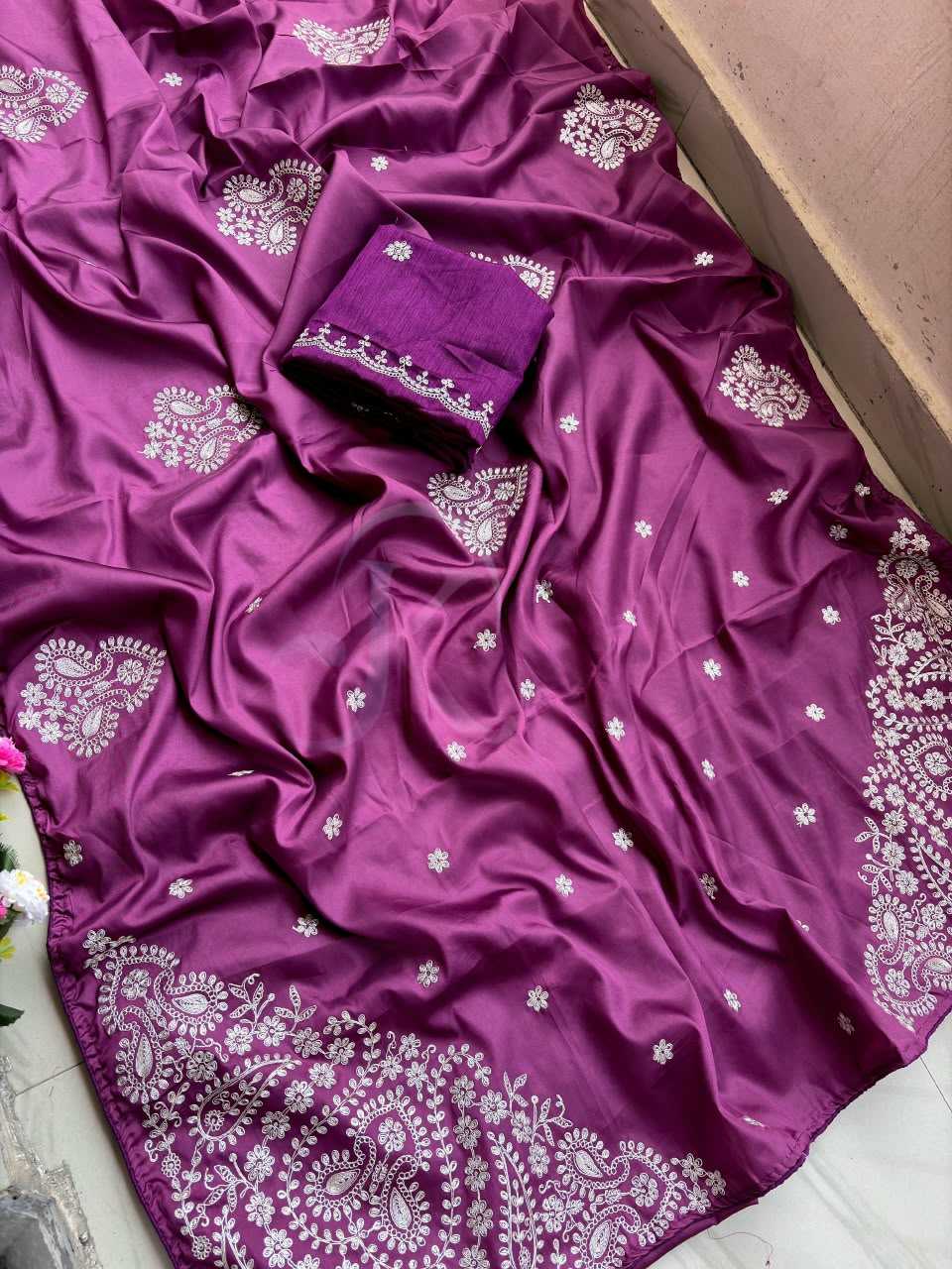 Soft Silk Saree in Wine