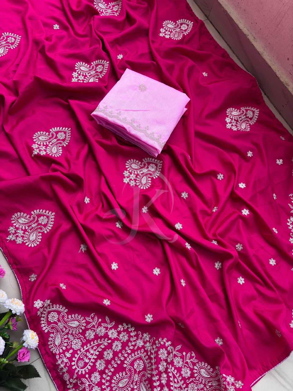 Soft Silk Saree in Wine