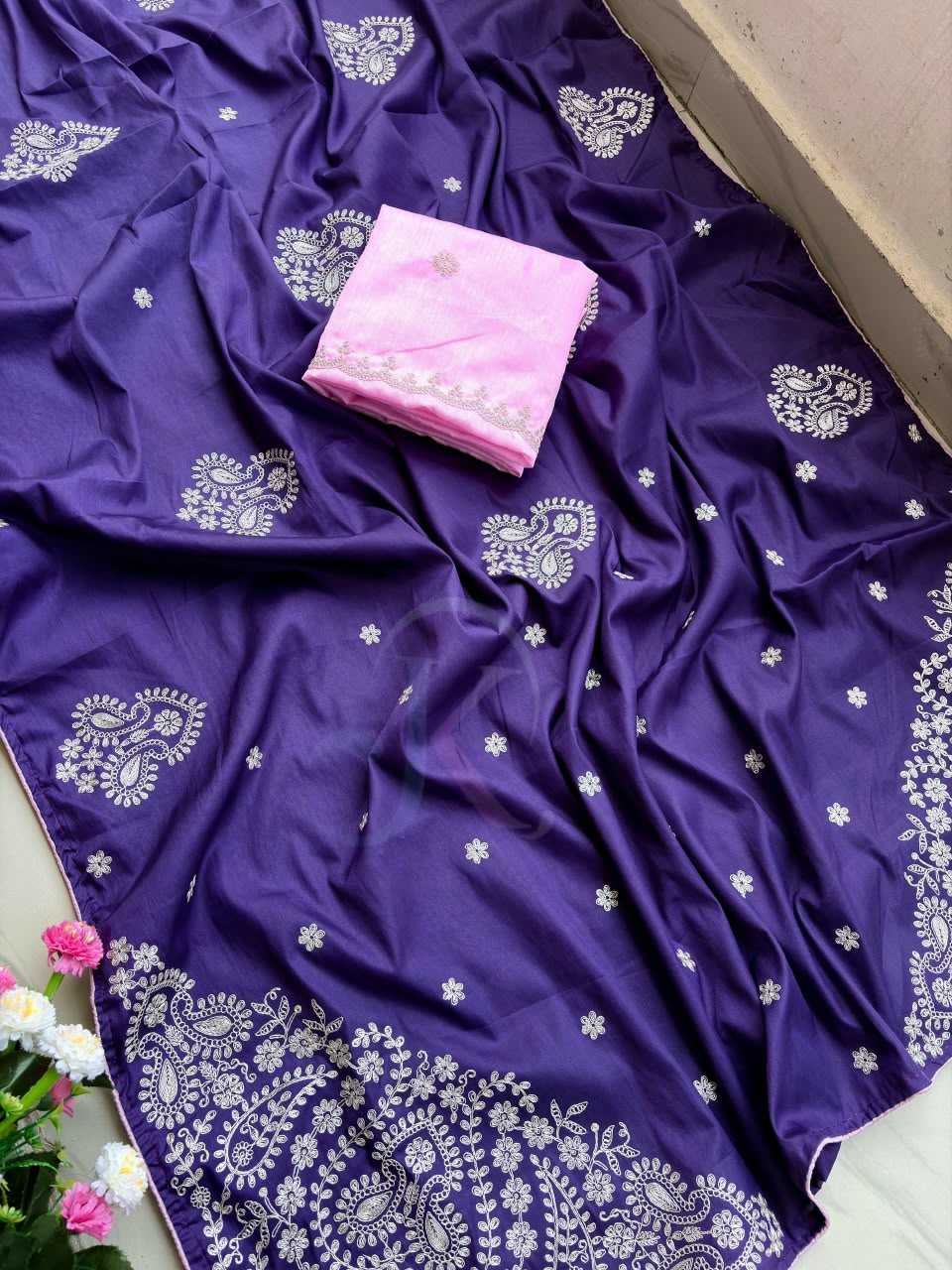 Soft Silk Saree in Wine
