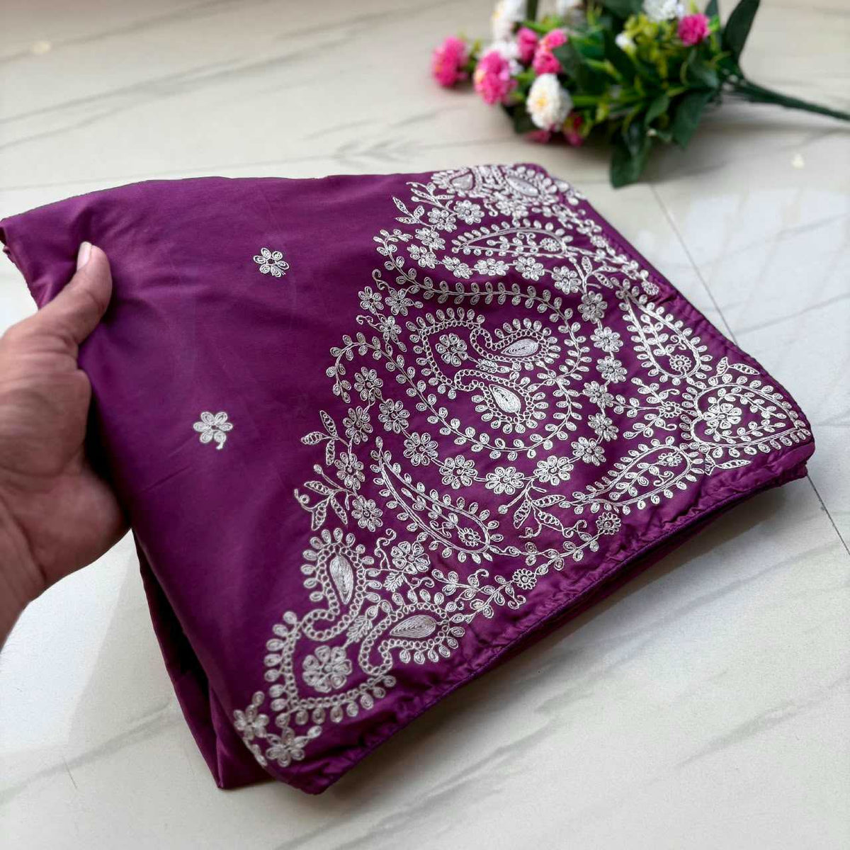Soft Silk Saree in Wine