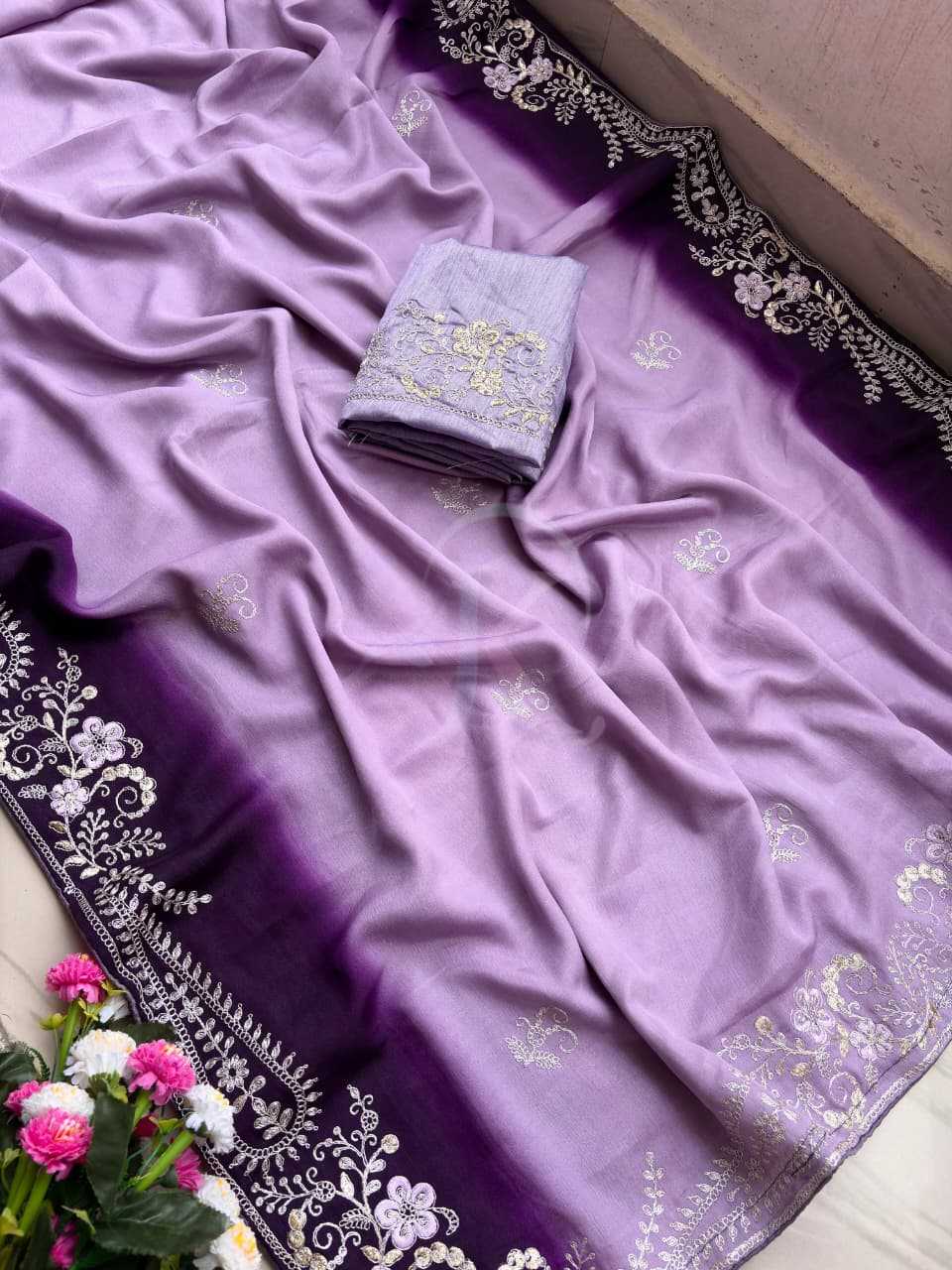 Chinon Silk Traditional Saree