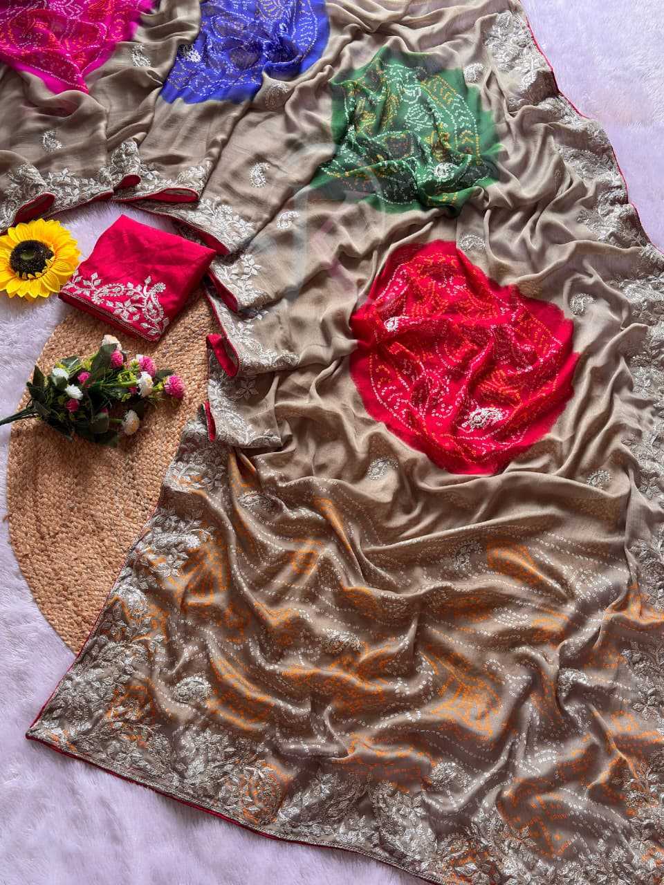 Chiffon Party Wear Silk Saree