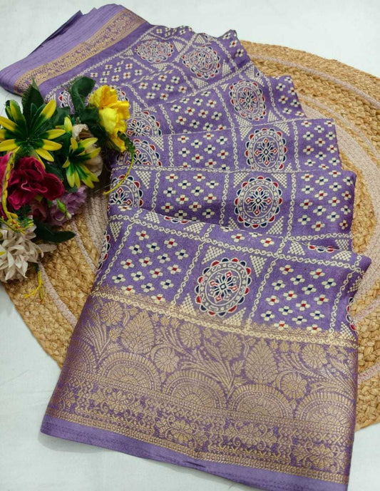 Pure Silk Printed Saree