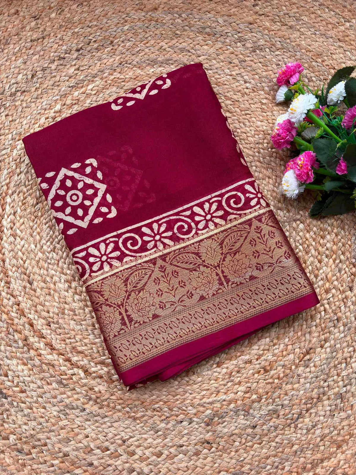 Pure Silk Traditional Saree in Purple