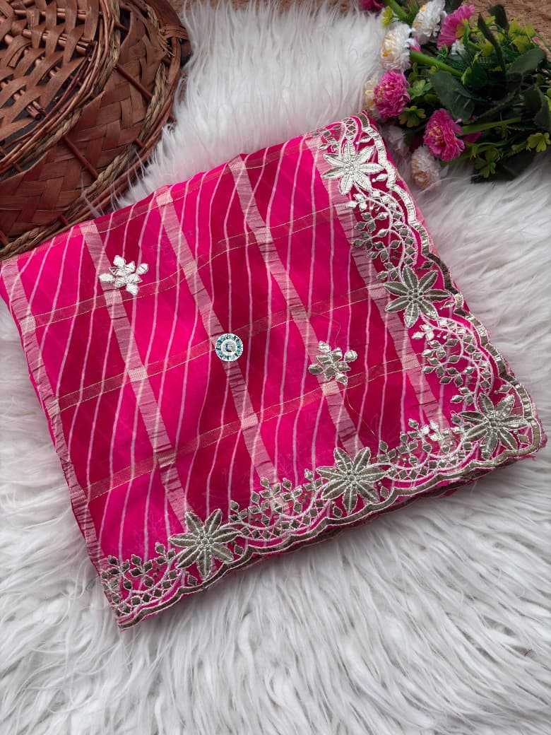 Viscose Georgette Saree in Red