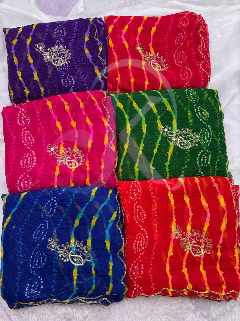 Chiffon Printed Saree in Violet