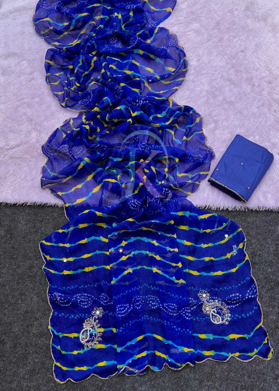 Chiffon Printed Saree in Violet