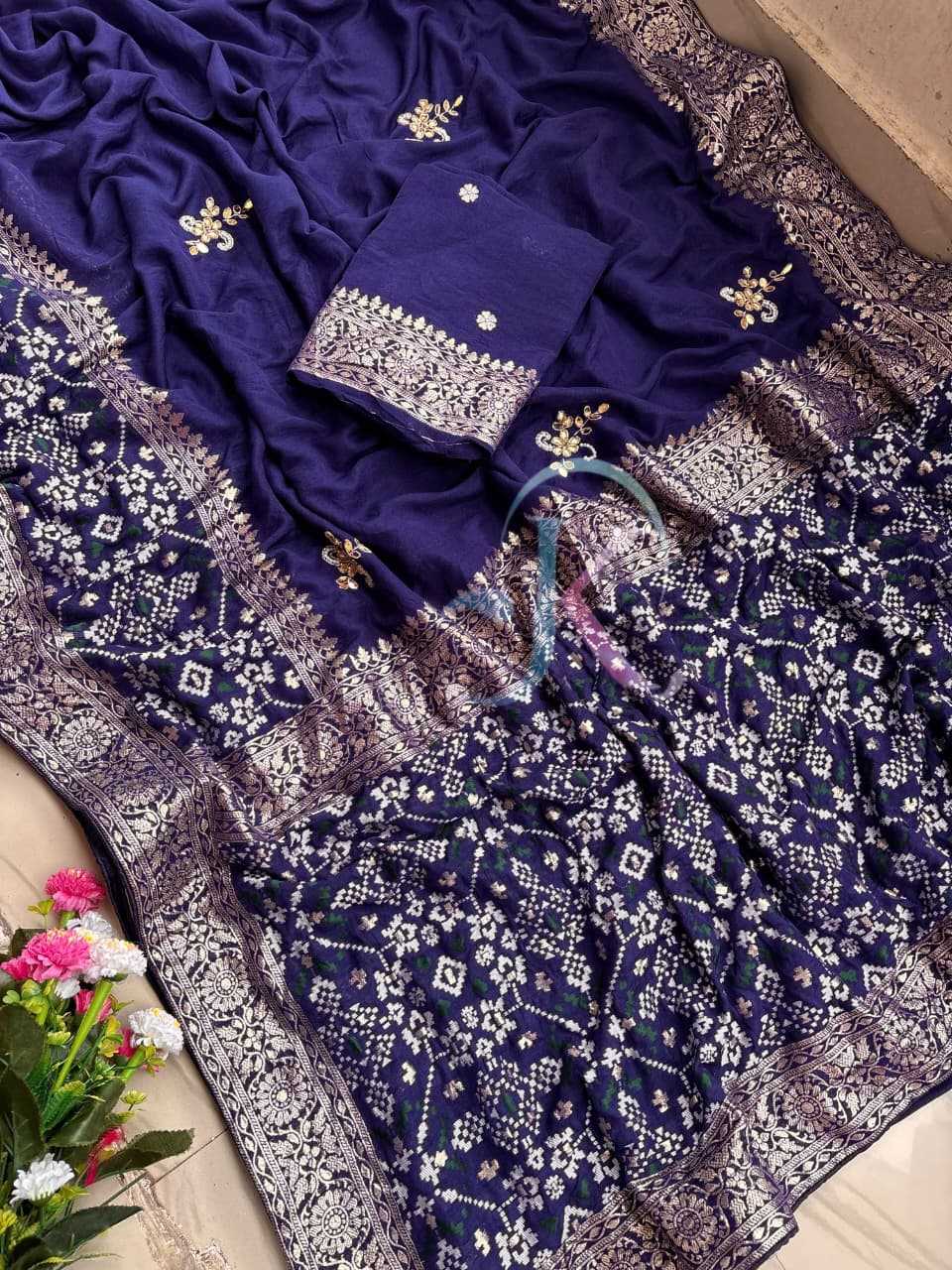 Dola Silk Saree in Rani