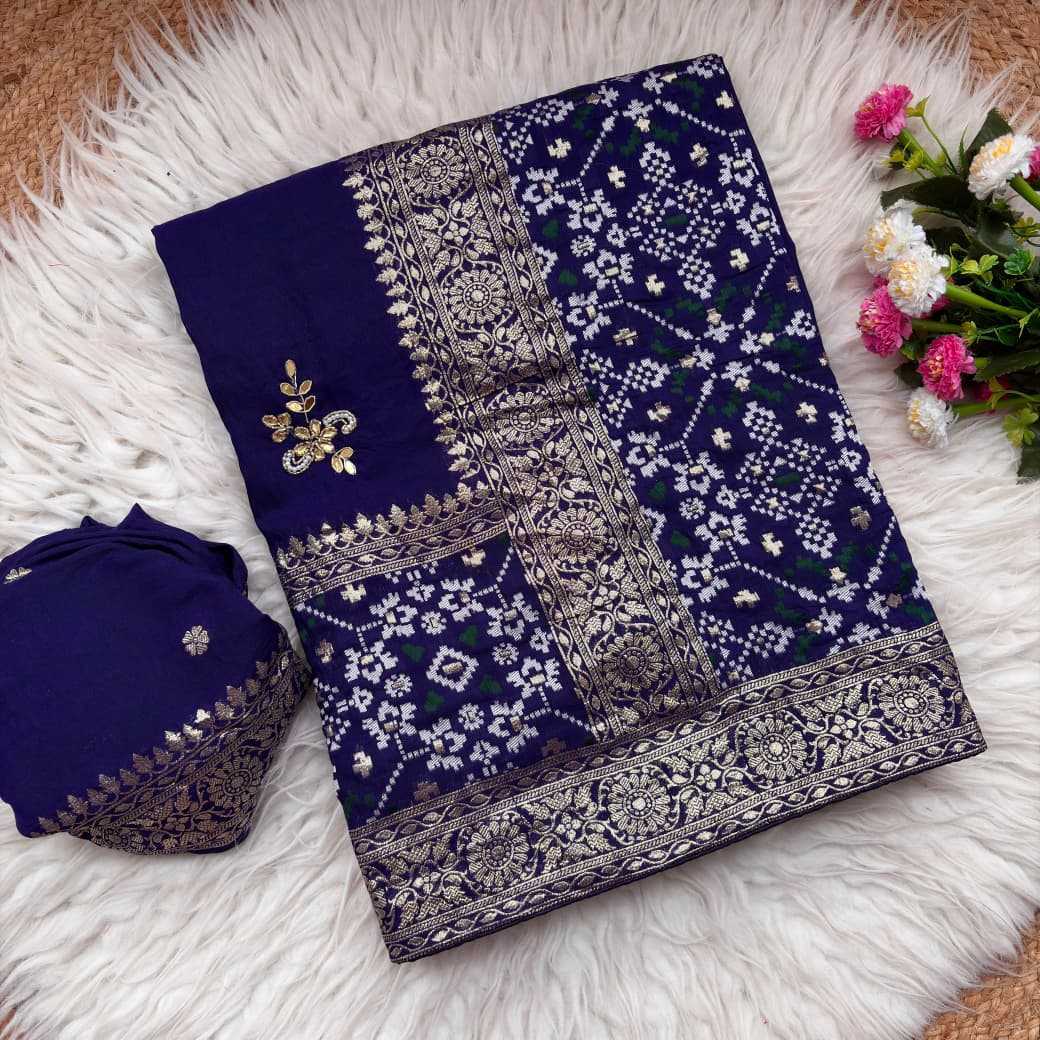 Dola Silk Saree in Rani
