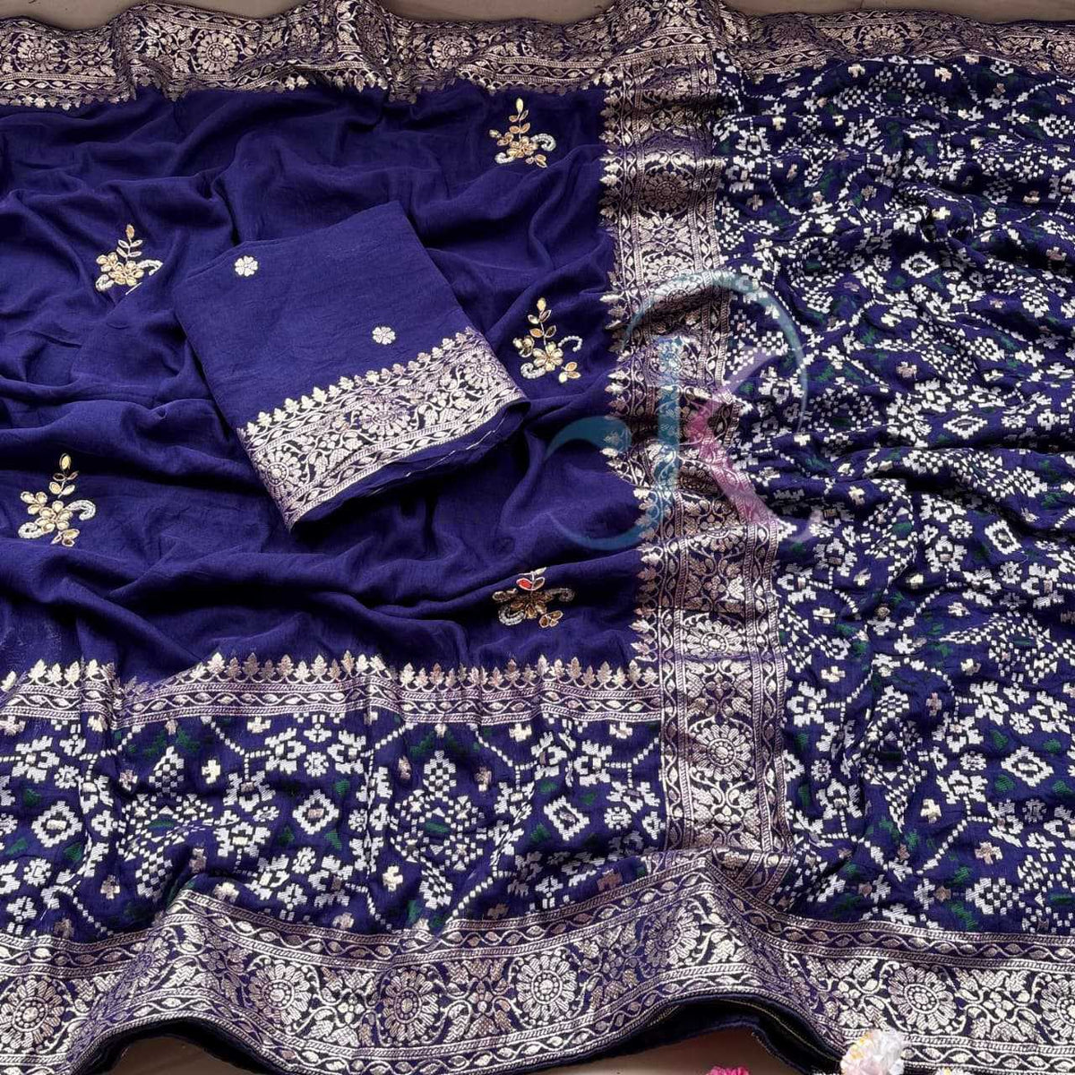 Dola Silk Saree in Rani