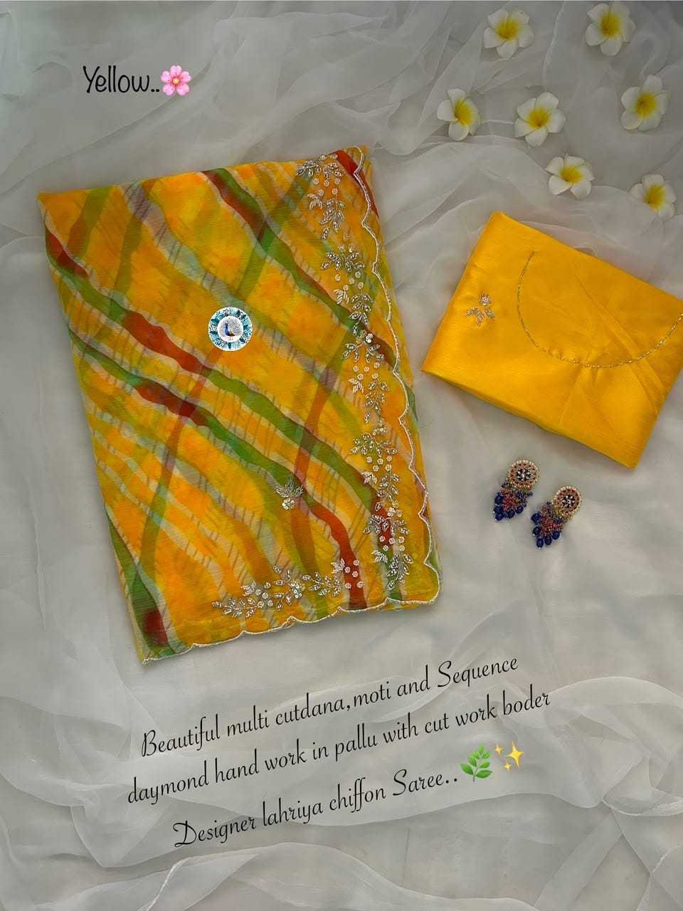 Chiffon Saree in Cheery