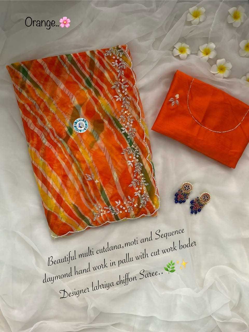 Chiffon Saree in Red