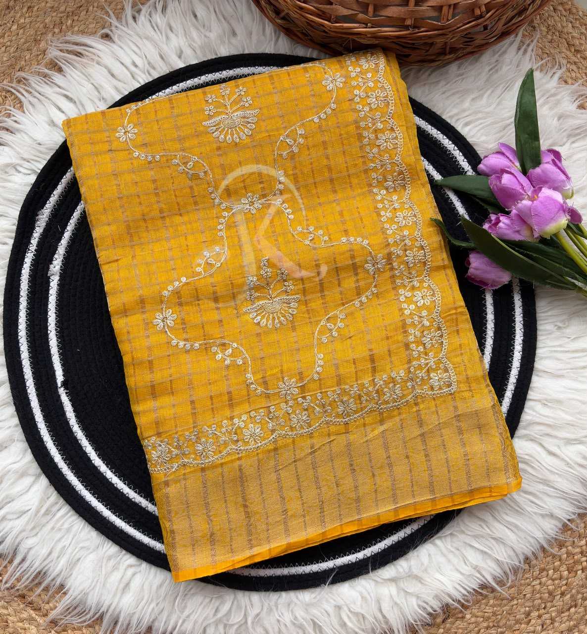 Kota Chex Designer Saree
