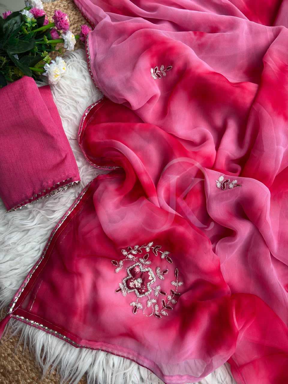 Chiffon Saree in Lavender