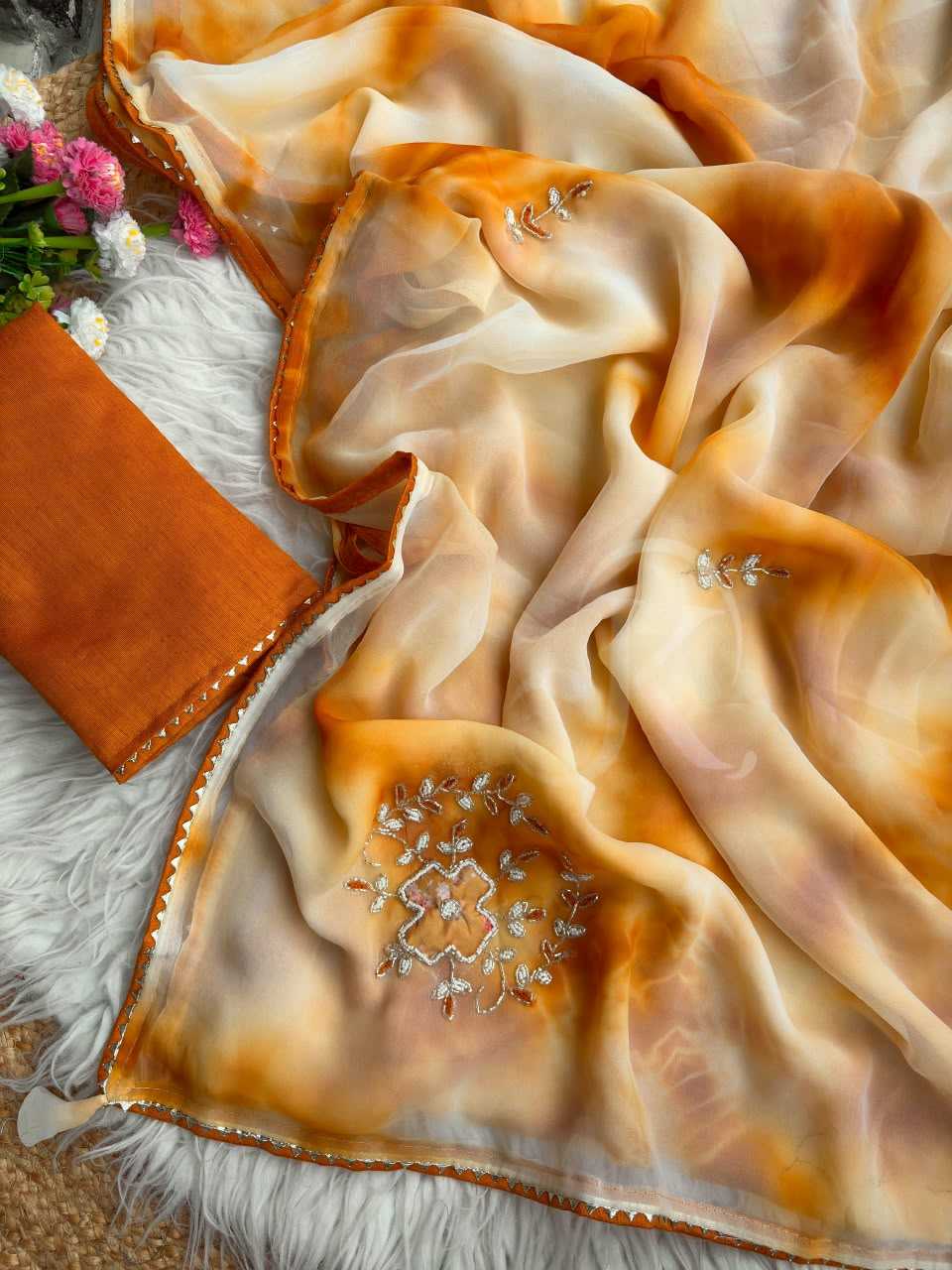 Chiffon Saree in Lavender