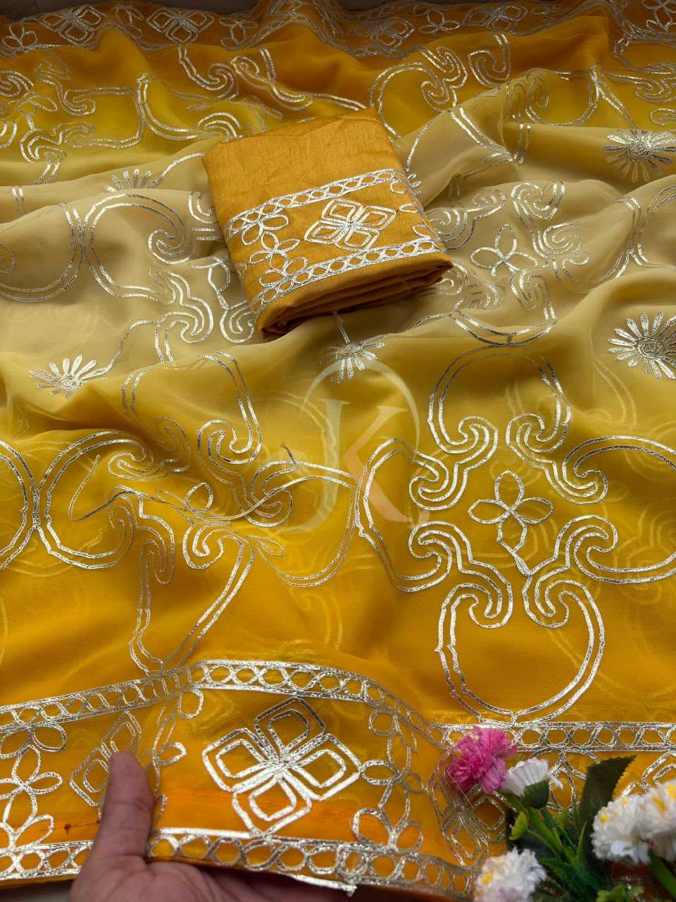 Georgette Designer Saree in Lavender
