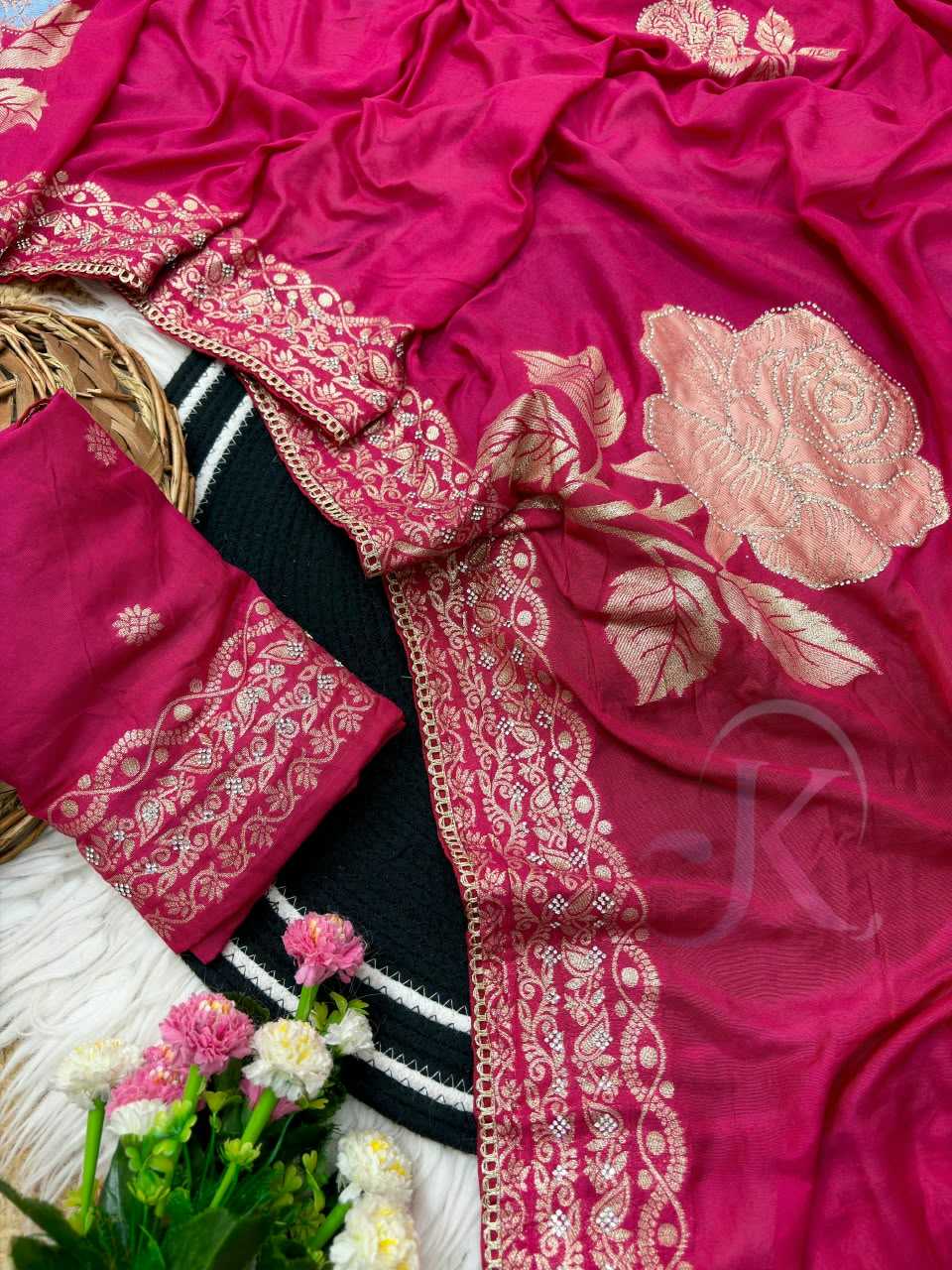 Viscose Designer Saree in Blue
