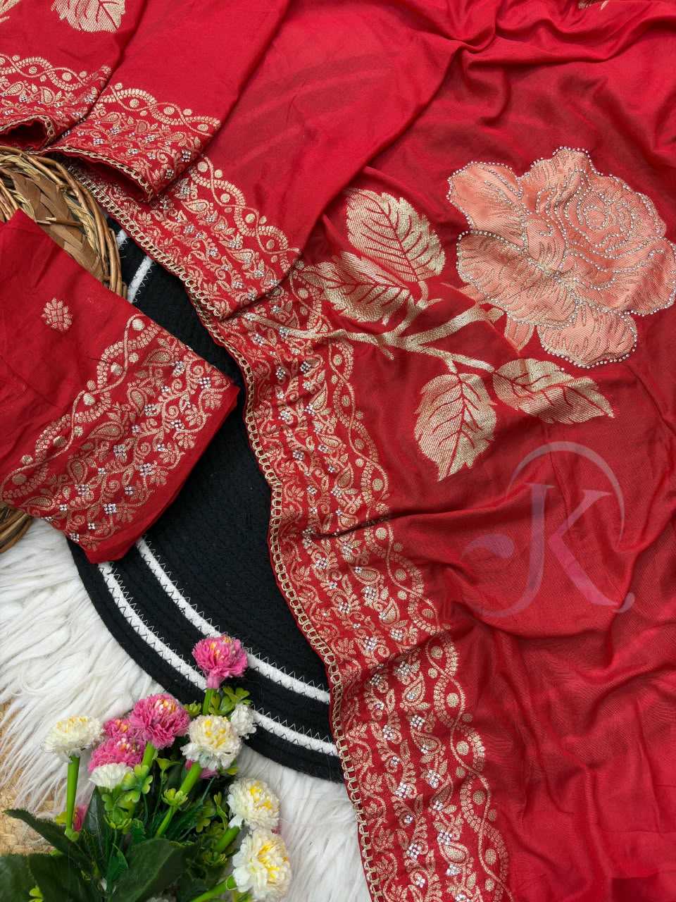 Viscose Designer Saree in Blue
