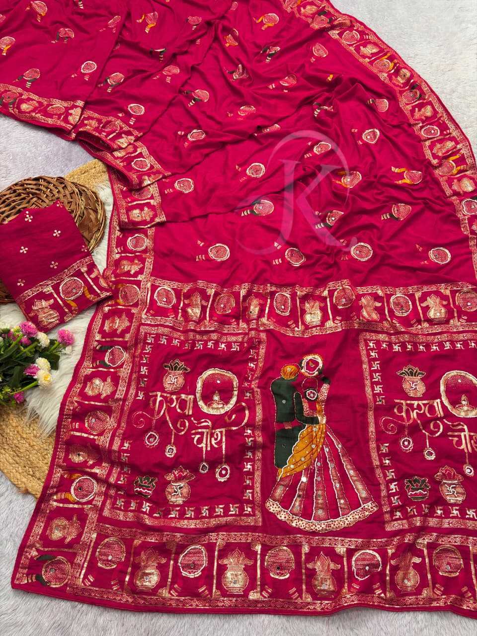Viscose Hand Work Saree