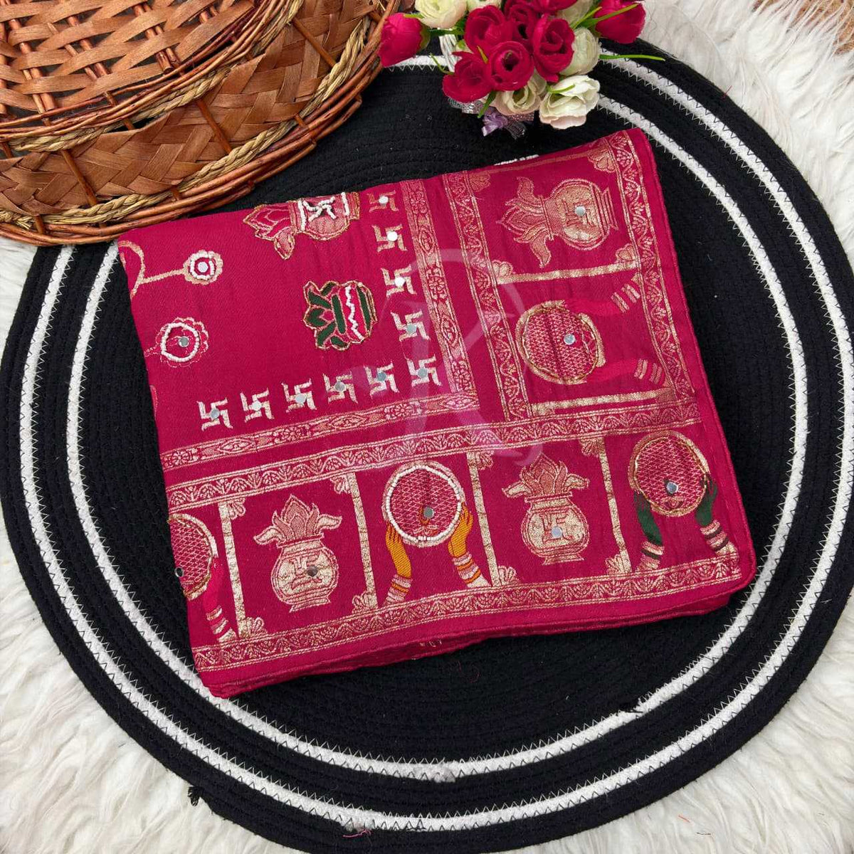 Viscose Hand Work Saree