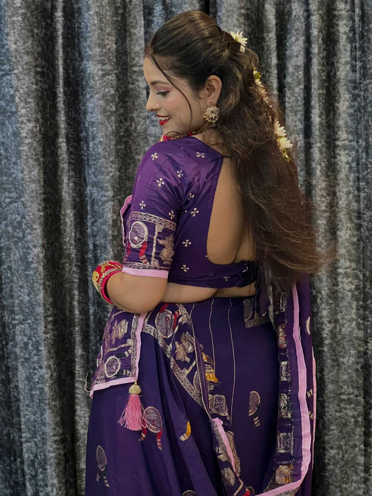 Viscose Hand Work Saree 422