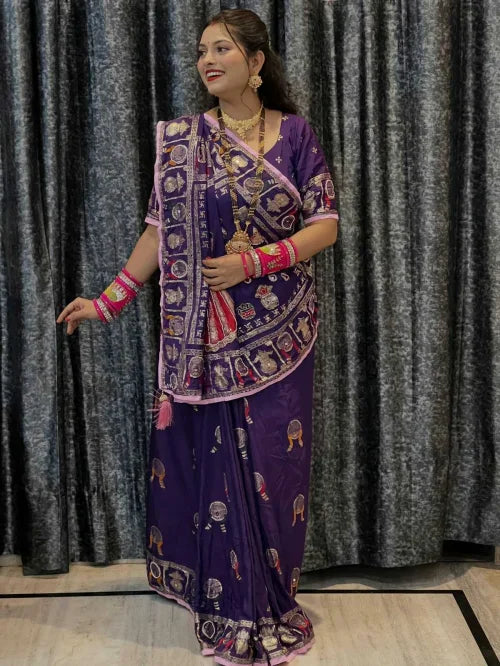 Viscose Hand Work Saree 422