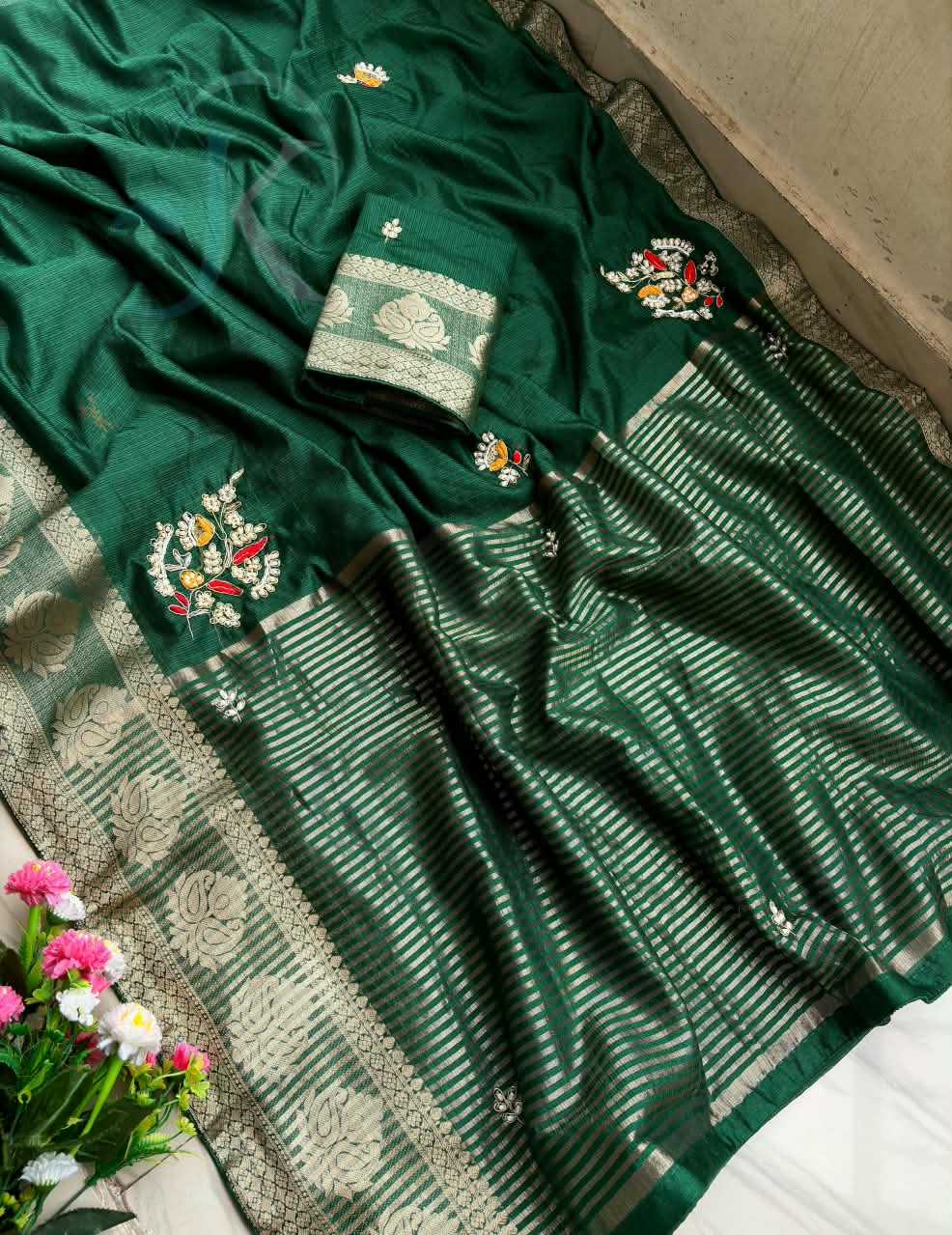 Soft Cotton Sequence Saree