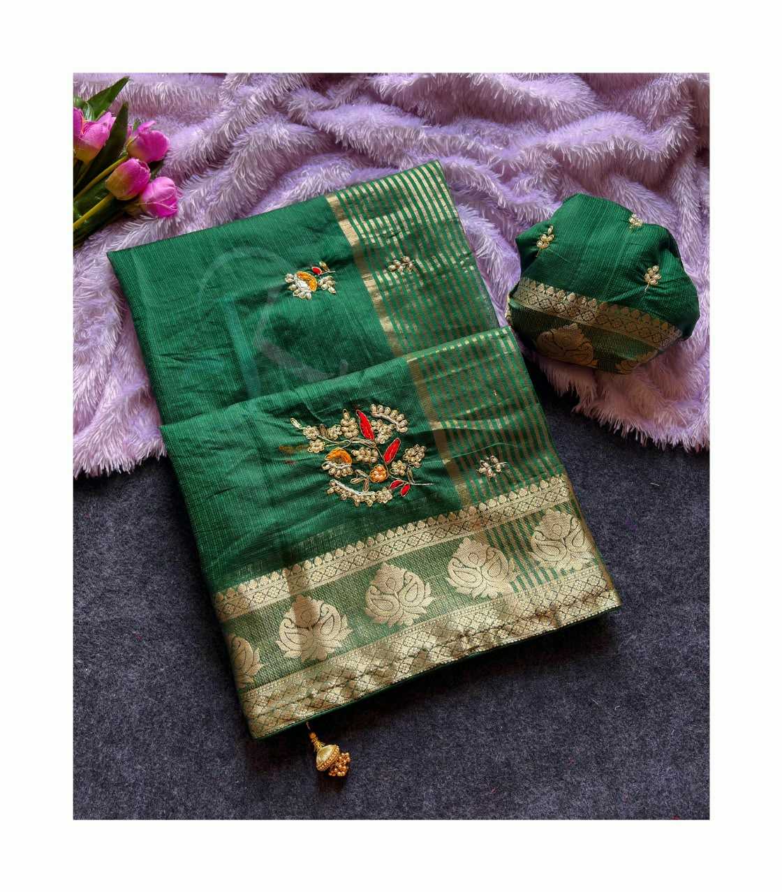 Soft Cotton Sequence Saree