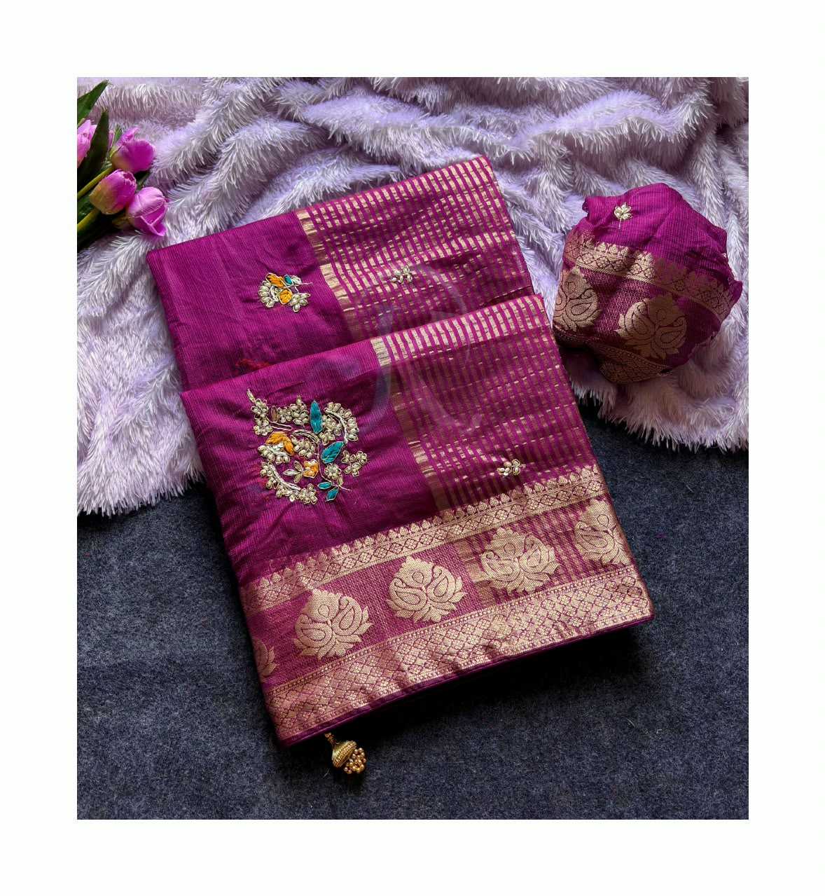 Soft Cotton Sequence Saree