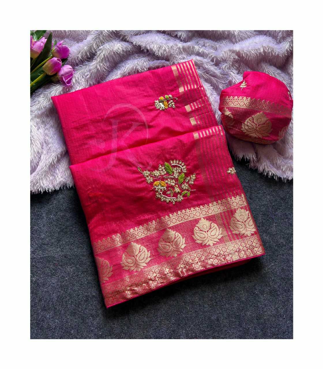 Soft Cotton Sequence Saree
